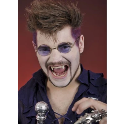 Image of Gothic Vampire Dracula Round Purple Glasses