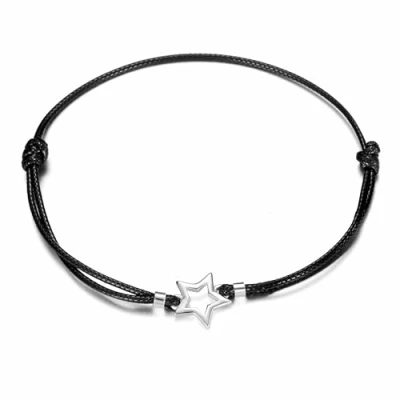 Image of Philip Jones Sterling Silver Corded Star Bracelet