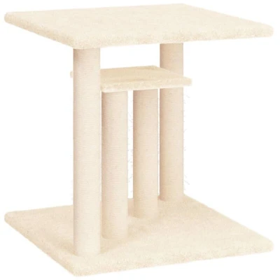Image of vidaXL Cat Scratching Posts with Platforms Cream 50 cm