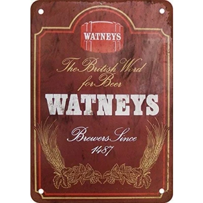 Image of Lotusworld Watney&#039;s Beer Vintage Look Reproduction Metal Tin Sign 8x12 inches