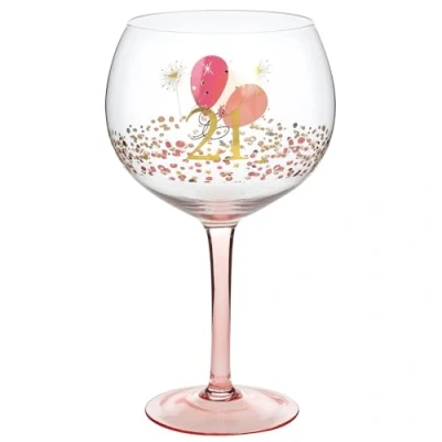Image of Shudehill Giftware Rush Blossom Special Birthday Gin Glass (21st)