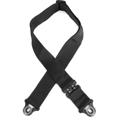 Image of D&#039;Addario Auto Lock Swivel Guitar Strap Acoustic &amp; Electric Accessories Prevents Twists Easy to Use Locking Straps Uses Existing Buttons Polypro Black