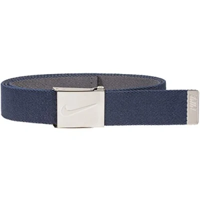 Image of NIKE Men&#039;s Stretch Web Belt, Navy/Grey, One Size