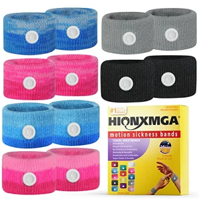 Image of Motion Sickness Bands/Acupressure Nausea Wristband for Nausea,Sea Wristbands Natural Relief of Morning Sickness,Dizziness,Anxiety, Sickness(Car, Sea, Flying Travel Sickness)