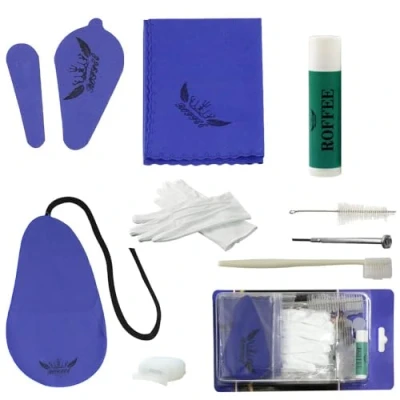 Image of Clarinet Cleaning Kit,Clarinet Care &amp; Maintenance Kit,Key Oil,Cork Grease,Swab,Cleaning Cloth,Thumb Rest,Mouthpiece Brush