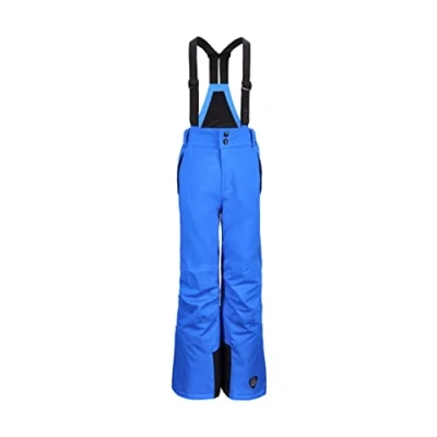 Image of Killtec Gauror Jr 00838 neon Blue 116 Boys&#039; Functional Ski Trousers with Removable Bib, Snow Guard and Edge Protection