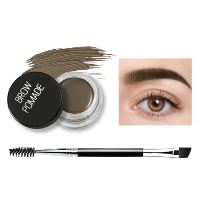 Image of PHOERA 6 Colors Brow Pomade, Eyebrow Pomade Gel, ​Eyebrow Cream, Highly Pigmented For Eye MakeUp Color Versatile, Defines, Sculpts, Shades,Contours(03 SOFT BROWN)
