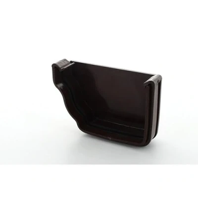 Image of Marley Classic RCE51 Ogee Gutter STOPEND Brown Left Hand
