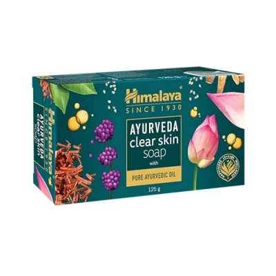 Image of Himalaya Ayurveda Clear Skin Soap, Specially Made with Traditional Ayurvedic Oil, Infused Herbs, 125 g