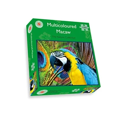 Image of 1000 Piece Jigsaw Puzzle Parrot Multicoloured Macaw For Adults Size 50 x 66cm