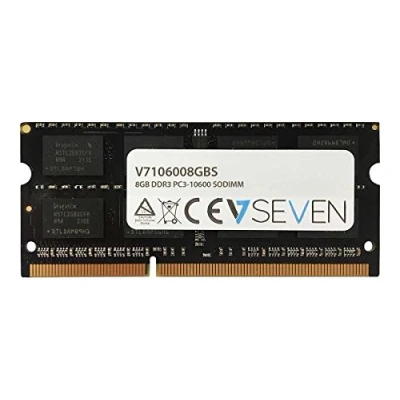 Image of V7 V7106008GBS 8GB DDR3 PC3 10600 1333mhz 1.5V SO DIMM Notebook Memory Module