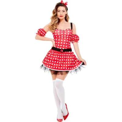 Image of Smiffys Madame Mouse Costume, Red, M UK Size 12 14