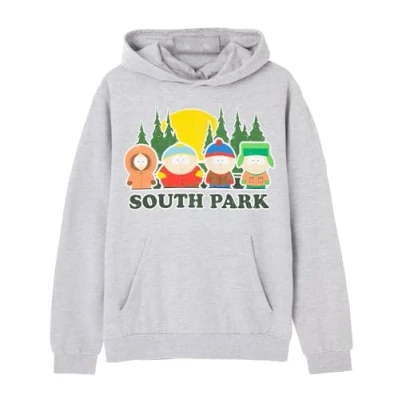 Image of South Park Grey Mens Hoodie Graphic Sweatshirt Classic Cartoon Apparel Gift Merchandise