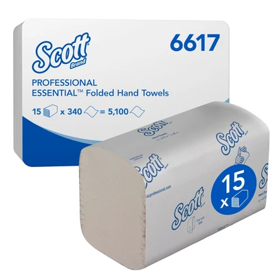 Image of Scott Essential Interfold Hand Towels White (15 Pack) 6617