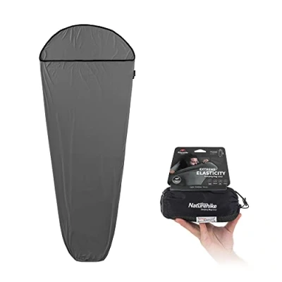 Image of Naturehike Hut Sleeping Bag Ultralight Liner only 390g High Elasticity Travel with Small Pack Size for Backpacking, Hostels and Camping