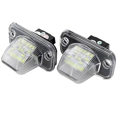 Image of VIGORFLYRUN PARTS LTD 2pcs Car LED License Number Plate Light For T4 Transporter 1990 2003 Passat B5 Limousine Caddy Jetta Syncro, 18 Canbus 12V Error Free White Lamp