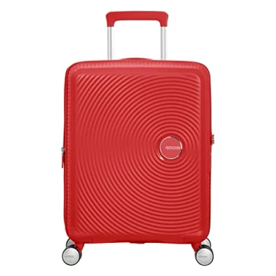 Image of American Tourister Soundbox Spinner S Expandable Carry On Luggage, 55 cm, 41 L, Red (Coral Red)