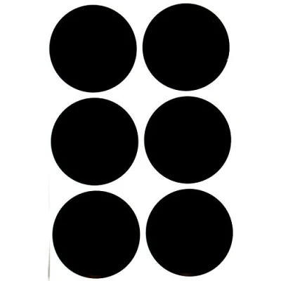 Image of Round Black Dot Labels Stickers Permanent Adhesive 50mm 180 Pack, 5cm Label Rounds Arts and Crafts by Royal Green