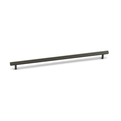 Image of 320mm Dark Grey Reeded Grooved Cabinet Handle Cupboard Door Drawer Pull
