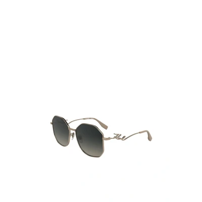 Image of Karl Lagerfeld Woman KL358S 770 Sunglasses Metal Gold Squared Normal