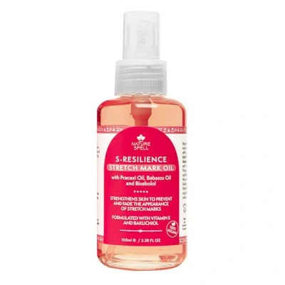 Image of Nature Spell Stretch Mark Oil 100ml Body Improve the Appearance of Marks, Scars and Uneven Skin Tone Free from Mineral 100% Vegan Made in UK