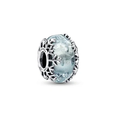 Image of Pandora Snowflake Snowglobe Dangle Charm