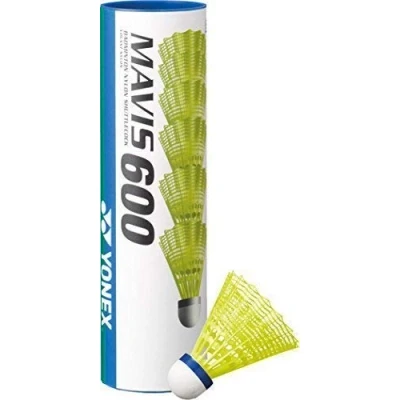 Image of Yonex Mavis 600 Shuttles Yellow Tube Of 6