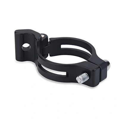 Image of Bike Derailleur Clamp Road Frame Tag Front Ring Braze on Adapter for Bike(34.9mm Black)