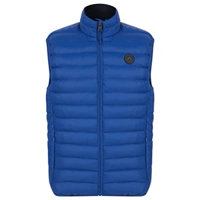 Image of Tokyo Laundry Men&#039;s Yuley Colour Block Quilted Puffer Gilet with Fleece Lined Collar
