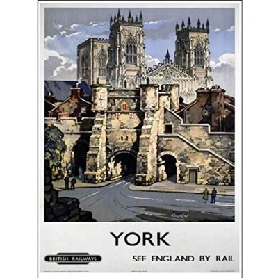 Image of Metal Tin Sign 8x12 inches York (British Railway) Vintage Style Repro