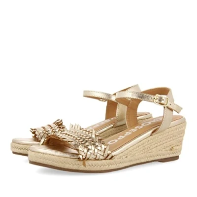 Image of GIOSEPPO Women&#039;s ICA Wedge Sandal, Gold, 6 UK