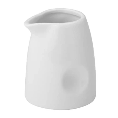 Image of Utopia Anton White Pinched Milk Jug 2oz / 60ml x6 China Tot, Creamer, Tea &amp; Coffee Service