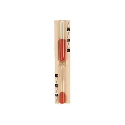 Image of eliga Red Sand Timer with Black Printed Minute Scale
