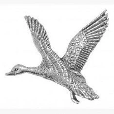 Image of Mallard Duck Pin Badge Brooch Gift, Supplied in Organza Bag
