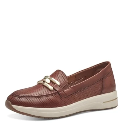 Image of TAMARIS Women&#039;s 8 84700 42 Loafer, Cognac, 4 UK
