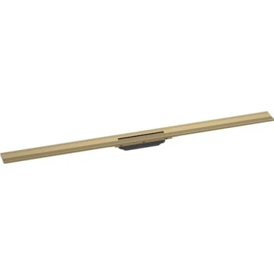 Image of hansgrohe 56054140 RainDrain Flex Complete Set Shower Drain 1200 Can be Shortened for Wall Mounting Brushed Bronze Channel, 120 cm