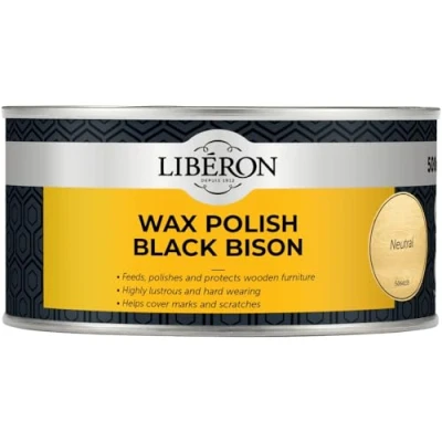 Image of Liberon 500Ml Neutral Wax Polish Black Bison (Paste)