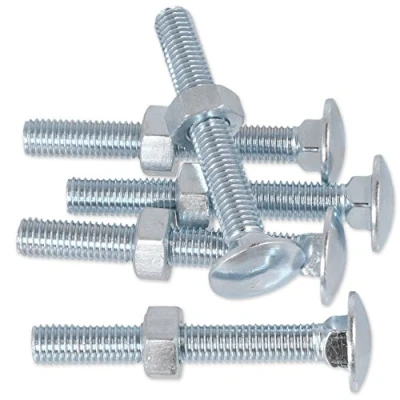 Image of Zinc M10 x 75mm Carriage Bolts &amp; Nuts (30 Pack)