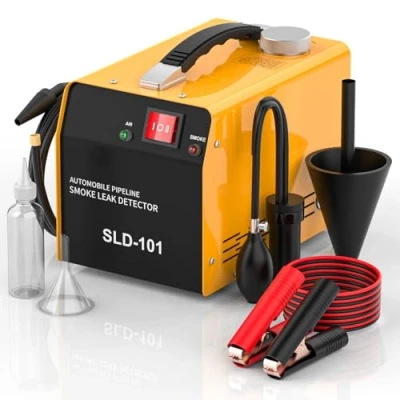 Image of GODIAG SLD 101 Evap Vacuum Smoke Machine Automotive Leak Detector 12V Vehicles, Diagnostic Tester for Pipeline Fuel Leakage Detection,Yellow