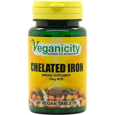 Image of Veganicity Chelated Iron : Mineral Supplement 90 Tablets