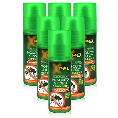 Image of 6x Xpel Mosquito Insect Fly Bite Repellent Tropical Formula Pump Spray 70ml