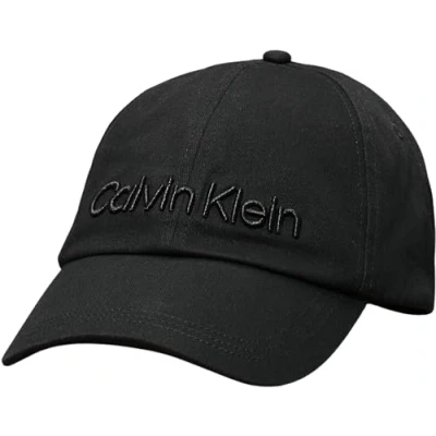 Image of Calvin Klein Embroidery Unisex Cap, Size: One Size, Black