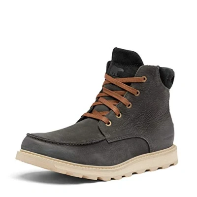 Image of Sorel MADSON II MOC TOE WATERPROOF Men&#039;s Casual Winter Boots, Grey (Coal), 9.5 UK
