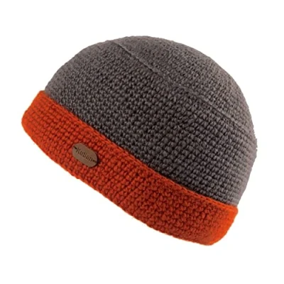 Image of Kusan 100% Wool Knitted Turn Up Beanie (PK839) (Grey), One Size