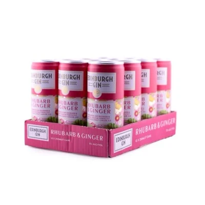 Image of Edinburgh Gin Rhubarb and Ginger Liqueur Mixed with Ale, 12 x 250ml