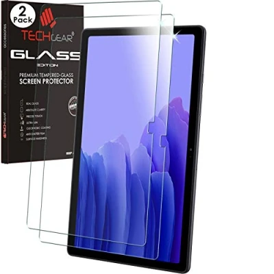 Image of TECHGEAR [2 Pack Galaxy Tab A7 10.4&quot; Glass Screen (SM T500 T503 T505 T509) Tempered Protector [9H Toughness] [HD] [Scratch Resistant] [No Bubble] For Samsung 10.4 2022/2020
