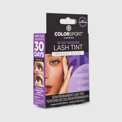Image of Colorsport London 30 Day Mascara Lash Tint Volumising with Semi Permanent Eyelash Dye, Lasts up to Days 12 Applications, Black