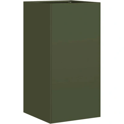 Image of vidaXL Planter Olive Green 40x40x80 cm Cold rolled Steel