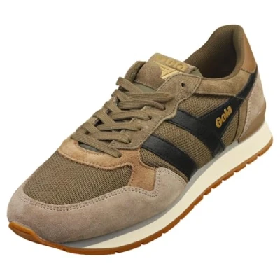 Image of Gola Colorado Mens Casual Trainers in Khaki Rhino Black 8 UK