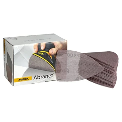 Image of Mirka Abranet Delta Triangle Net Disc / 4x6x6 inch/Grit 80 /Sandpaper Sanding Discs Hook and Loop 50 pcs ‎9A 219 080